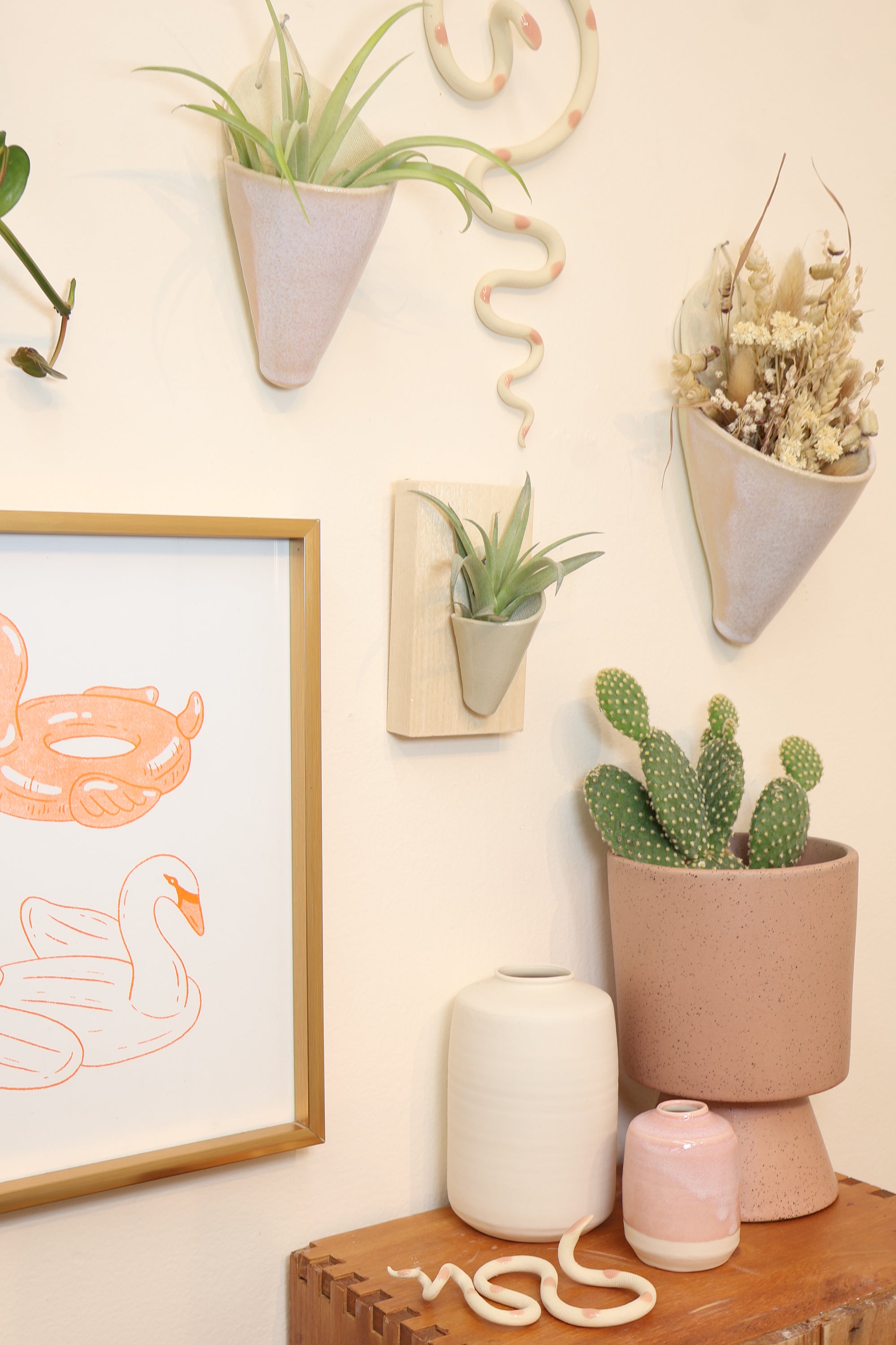 Medium Ceramic Wall Planter - Carter + Rose