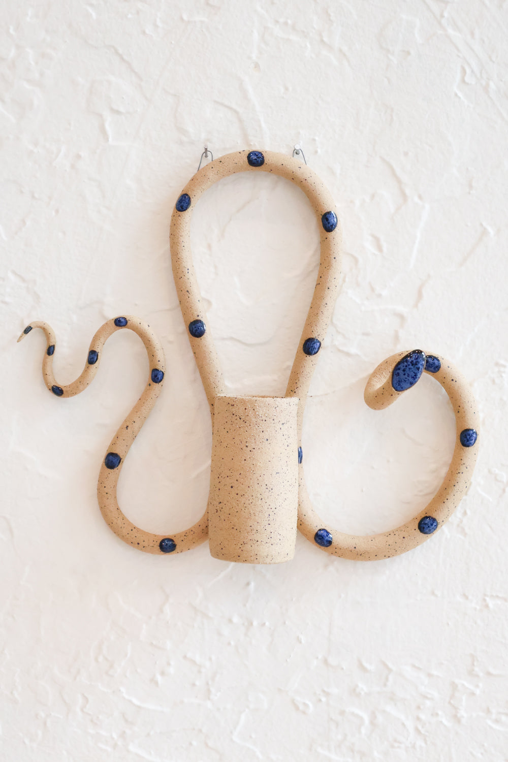 Selena sand snake propagation tube holder hanging on a white wall without a propagation tube.